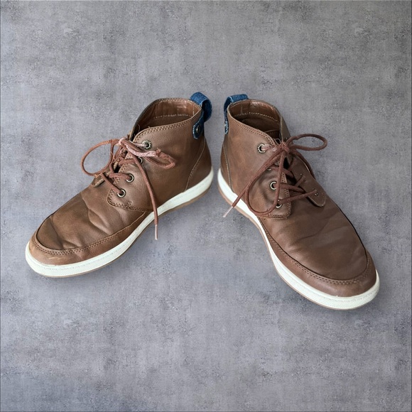 G.H. Bass Brown Chukka Boots Atwater Mid Top Lace-Up - Picture 13 of 14